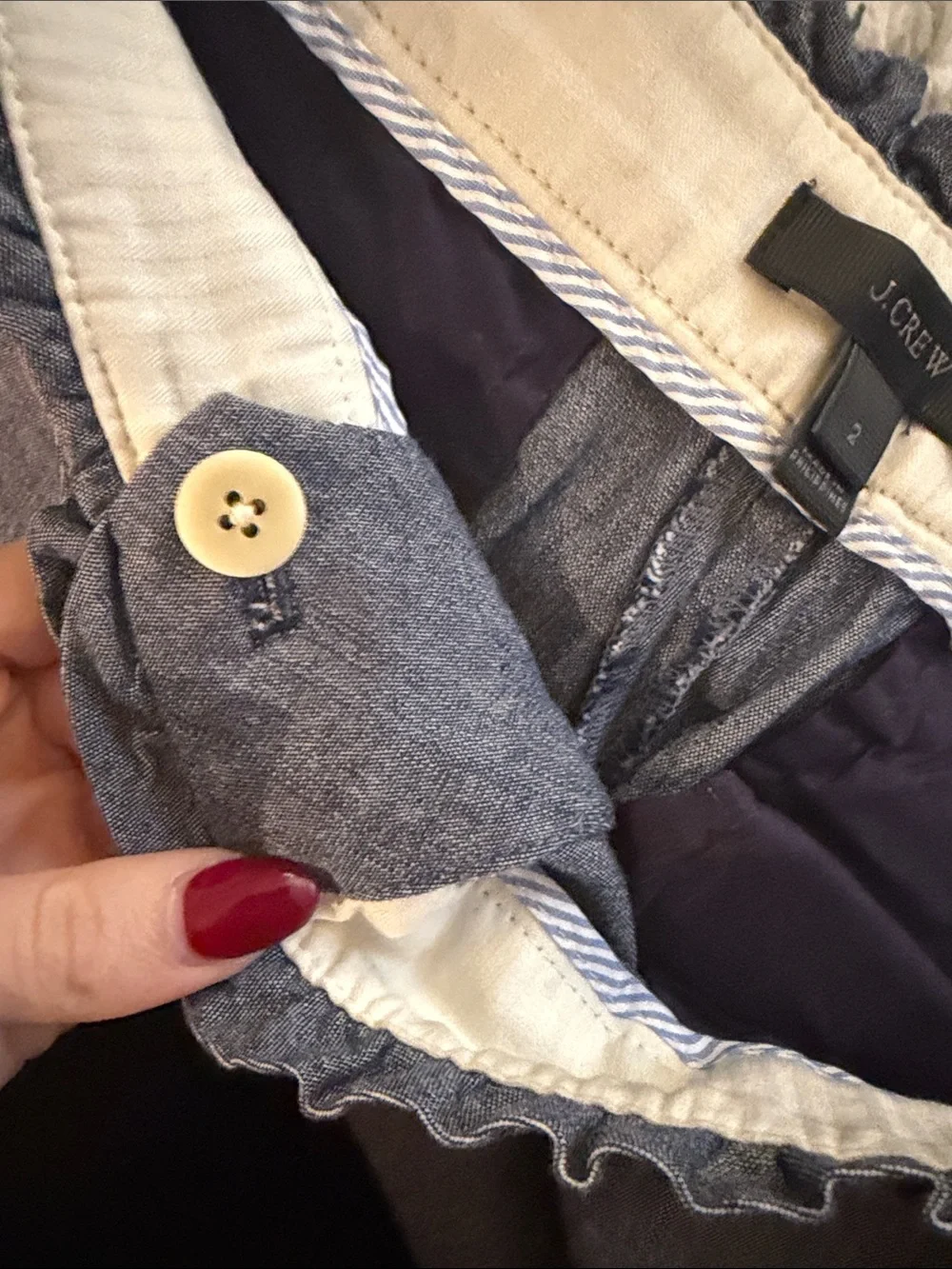 J. Crew Chambray Ankle-Length Cropped Jeans